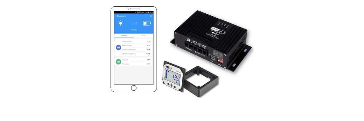 LiMoPower®  MPPT Solarladeregler DUO 165 / DUO 350 mit Solar Monitor &amp; Bluetooth  - 