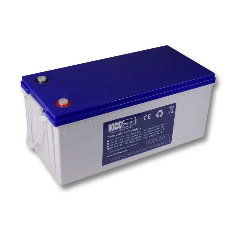LiMoPower® Deep Cycle AGM Batterien Typ LMP-AGM 12V / 200Ah @ 10h, 299,00 €