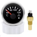 Wassertemperaturanzeige - Durchm. 52mm schwarz  mit...