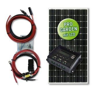 110 Watt Garten Solar-Set STANDARD - Typ GS  110 - 12 / 10  [PWM Laderegler]