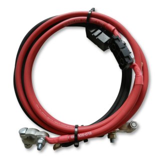 Batteriekabelsatz für Wechselrichter- 2 x 2 m (rot, schwarz) 1 x 16 qmm
