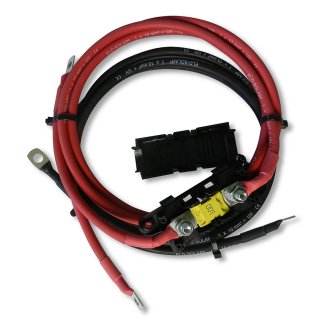 Batteriekabelsatz für Wechselrichter- 2 x 1 m  (rot, schwarz) 1 x 16 qmm
