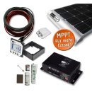 115 Watt Wohnmobil Solar Set - MPPT 170 DUO- LiMoPower - montierter Solarspoiler