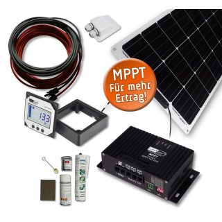 200 Watt LiMoPower Wohnmobil Solar Set - LMP 200 FLEX - ETFE -KOMFORT - MPPT 350 DUO