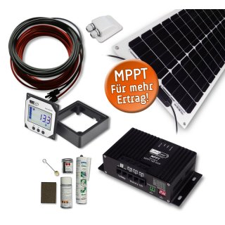 50 Watt LiMoPower Wohnmobil Solar Set - LMP 50 FLEX SMALL - MPPT 170 DUO